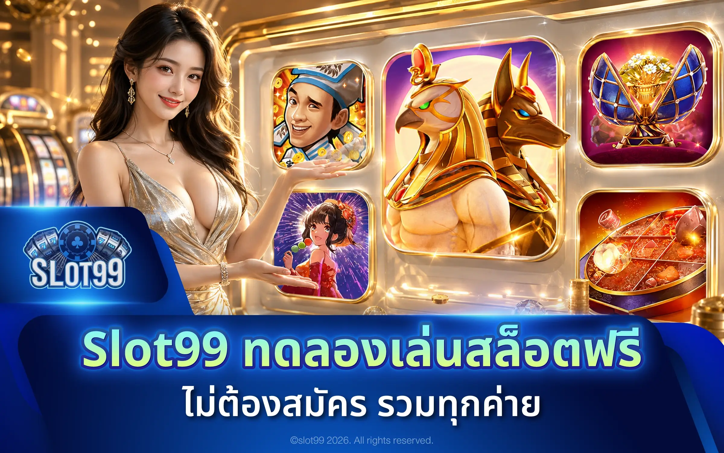 Slot99 ทดลองเล่นสล็อตฟรี ไม่ต้องสมัคร รวมทุกค่าย