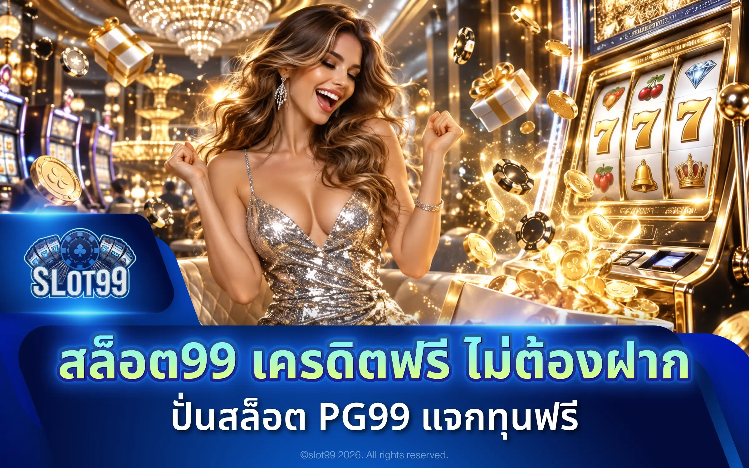 สล็อต99 เครดิตฟรี ไม่ต้องฝาก ปั่นสล็อต PG99 แจกทุนฟรี